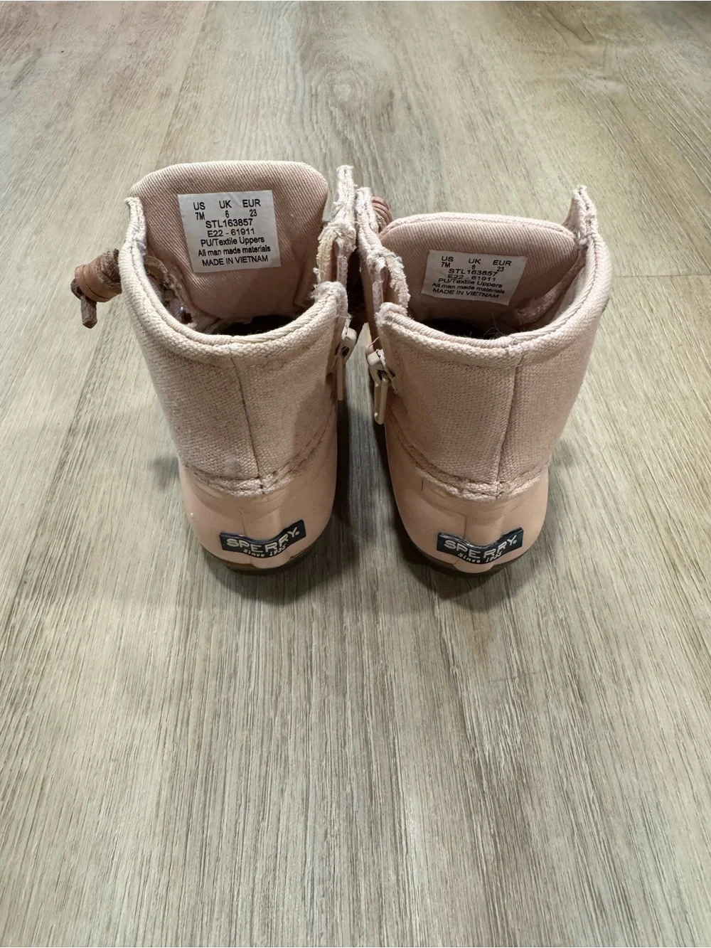 Sperry Kids Blush Pink Duck Boots